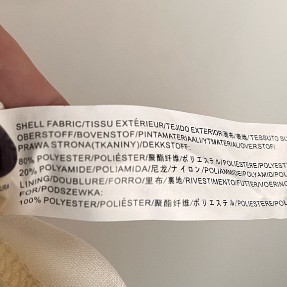 MOON RIVER Puff Sleeve Tiered Organza Pale Peach Midi Dress Size Large Feminjne - Picture 8 of 8